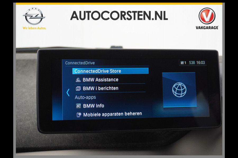 BMW i3 120Ah 42 kWh Navi Adaptive-Cruise+Stop&Go Multi-Media Camera Driving-assistent-plus 20"lmv File-Assistent Achteropkomend-Verkeer LED Elektr.Spiegels+Verwarmd Verwarming/koeling/navi via telefoon Executive Edition 120Ah 42 kWh Orig,NLse Auto 1e eigenaar Deze rappe BMW is ook heel veilig, licht en duurzaam dankzij Carbon en kunstof !