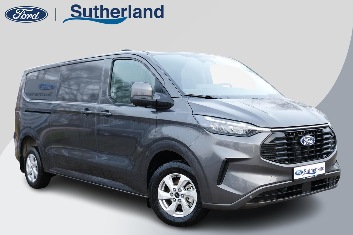 Ford Transit Custom 300 2.0 TDCI L2H1 Limited | 170pk Automaat | Adaptive cruise control | SCI Navigatie | Dodehoeksensoren | Trekhaak | Reservewiel | 70L brandstoftank | Omvormer | Dual-zone automatische airconditioning