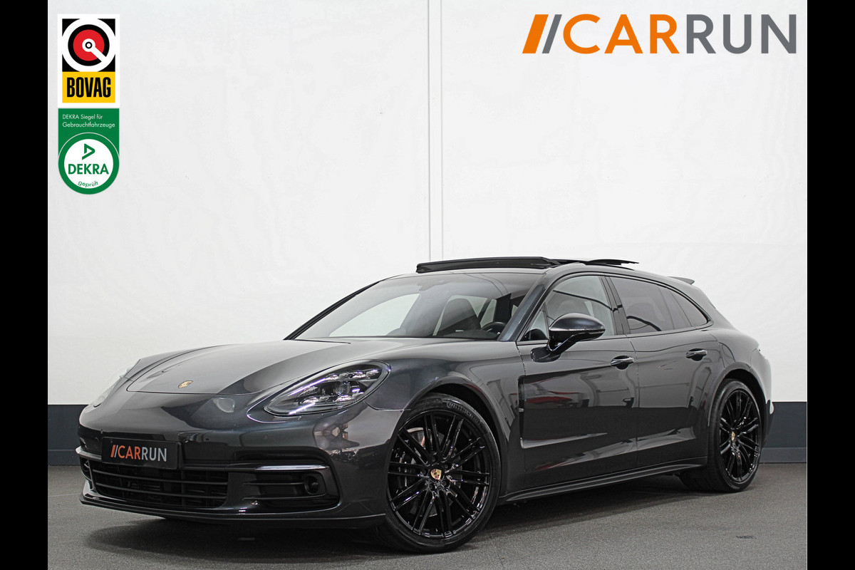 Porsche Panamera Sport Turismo 3.0 4 | Panorama | Massage | ACC | Stoelventilatie | Sport-Chrono | Keyless-Go | PDLS+ | Leder | Sfeerverlichting | BOSE | 21'' | Memory | Comfortstoelen | Dodehoek | Lane Assist |