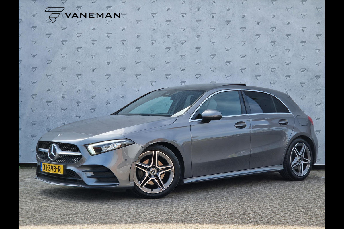 Mercedes-Benz A-Klasse 200 AMG Line Automaat | Panoramadak | Leder/Alacantara | Navi | Clima | 18" Velgen | PDC | Cruise | LED |