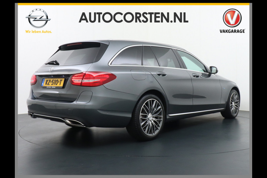 Mercedes-Benz C-Klasse Estate 350Hybrid 279pk AIRMATIC Camera Navi Lmv 1/2 Leer ParkAssist PDC v+a Automatische Achterklep 18" Ecc AMG lnst.lijsten Alu Luchtvering Regen-Licht sensor  Cruise Control Stoelverwarming Multifunct. Stuur  Privacy Glas Edition