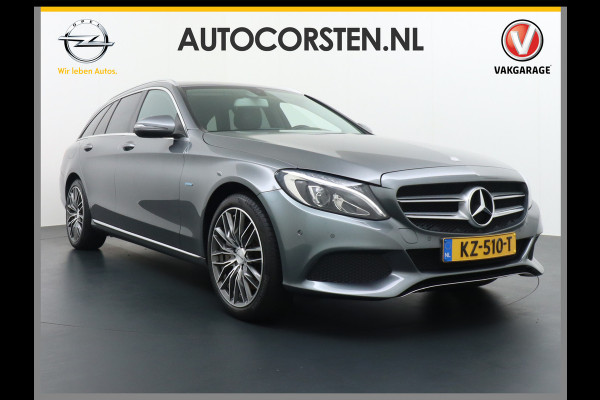 Mercedes-Benz C-Klasse Estate 350Hybrid 279pk AIRMATIC Camera Navi Lmv 1/2 Leer ParkAssist PDC v+a Automatische Achterklep 18" Ecc AMG lnst.lijsten Alu Luchtvering Regen-Licht sensor  Cruise Control Stoelverwarming Multifunct. Stuur  Privacy Glas Edition