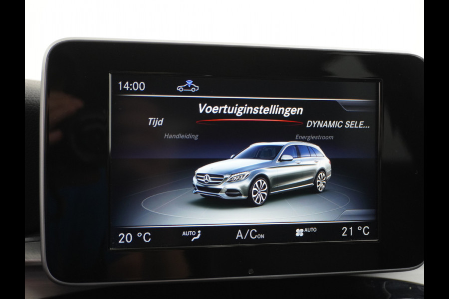 Mercedes-Benz C-Klasse Estate 350Hybrid 279pk AIRMATIC Camera Navi Lmv 1/2 Leer ParkAssist PDC v+a Automatische Achterklep 18" Ecc AMG lnst.lijsten Alu Luchtvering Regen-Licht sensor  Cruise Control Stoelverwarming Multifunct. Stuur  Privacy Glas Edition