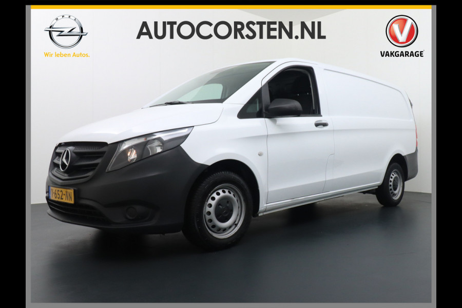 Mercedes-Benz Vito 109 CDI Lang EURO6 ECC 3 Pers. AmbitionP. Schuifd. Licht+Regen-sensor Betonplex Lat-om-Lat Centrale deurvergrendeling afstandbediend Bluetooth Slechts 80.000km 1e eigenaar ! frisse Bus !