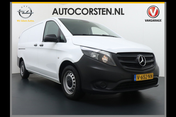 Mercedes-Benz Vito 109 CDI Lang EURO6 ECC 3 Pers. AmbitionP. Schuifd. Licht+Regen-sensor Betonplex Lat-om-Lat Centrale deurvergrendeling afstandbediend Bluetooth Slechts 80.000km 1e eigenaar ! frisse Bus !