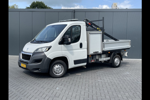 Peugeot Boxer 2.2 HDI 131 PK / PICK UP / HIAB KRAAN T-CLX 013 / TREKHAAK / AIRCO / 2.500 KG AHG