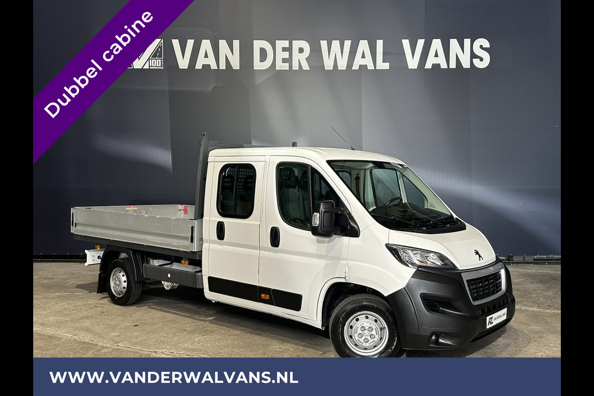 Peugeot Boxer 2.0 BlueHDI 131pk Pick up Dubbele Cabine Open Laadbak Euro6 Airco | 7-zits Navigatie