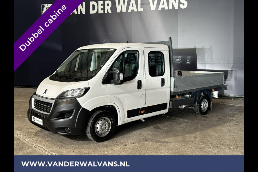 Peugeot Boxer 2.0 BlueHDI 131pk Pick up Dubbele Cabine Open Laadbak Euro6 Airco | 7-zits Navigatie