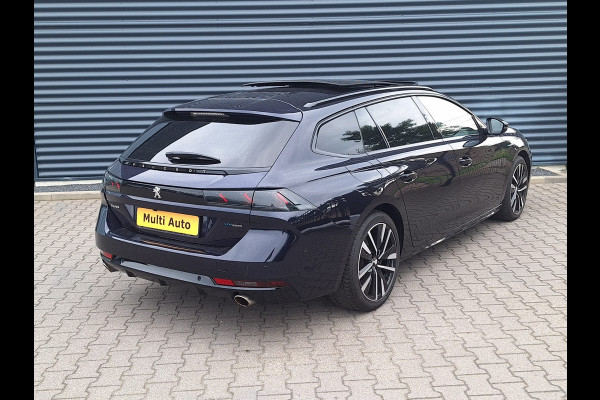 Peugeot 508 SW 1.6 HYbrid Blue Lease GT Line 225pk Plug In Hybrid | PHEV | Panodak | Adaptive Cruise | 360 Camera | Verwarmde Sportstoelen | Carplay | Full LED | Lane Assist | Navi |