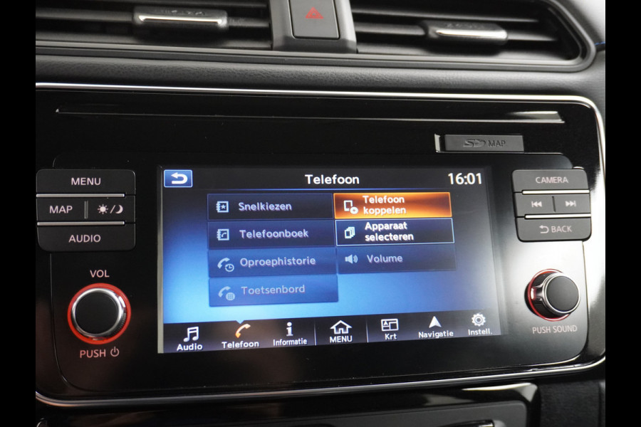 Nissan Leaf Carplay - Android Auto Bose Ecc Leder Stoel+Stuur verw. Navi Adap. Cruise Control LMV 360 Camera Multimedia DAB Led Regen-licht  Eco - E-Pedal