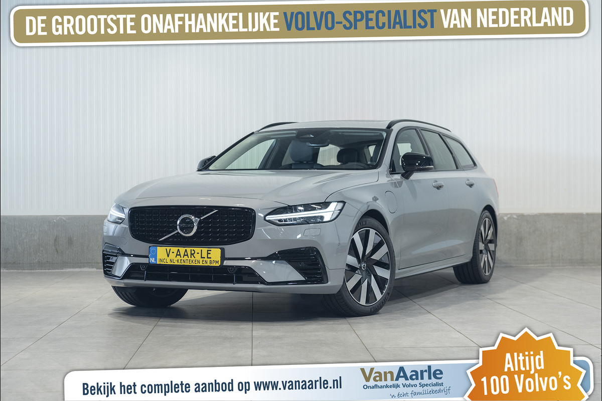 Volvo V90 NIEUW T6 Aut. Plug-in Hybrid Ultimate Dark Navigatie ACC Panoramadak Leder 350pk