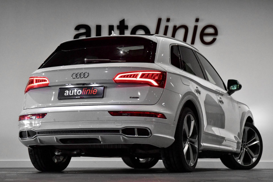 Audi Q5 55 TFSI e quattro 3x S-Line. Luchtv, Pano, ACC, Memory, 360, B&O, Keyless, Trekhaak!