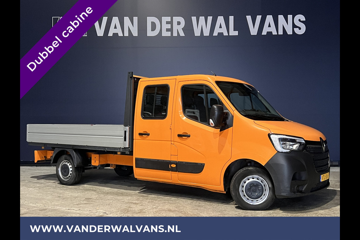 Renault Master 2.3 dCi 135PK Pick up Open laadbak Dubbele cabine Euro6 Airco | 7 Zitplaatsen Trekhaak 2500KG, Bluetooth-telefoonvoorbereiding