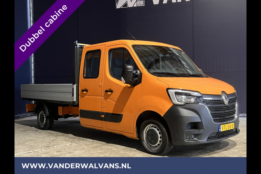 Renault Master 2.3 dCi 135PK Pick up Open laadbak Dubbele cabine Euro6 Airco | 7 Zitplaatsen Trekhaak 2500KG, Bluetooth-telefoonvoorbereiding