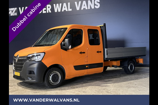 Renault Master 2.3 dCi 135PK Pick up Open laadbak Dubbele cabine Euro6 Airco | 7 Zitplaatsen Trekhaak 2500KG, Bluetooth-telefoonvoorbereiding