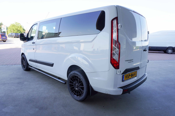 Ford Transit Custom 320L 2.0 TDCI 130PK L2H1 Dubbel Cabine Glaslook Nr. V119 | Airco | Cruise | DAB | Side bars | LM velgen DEMO