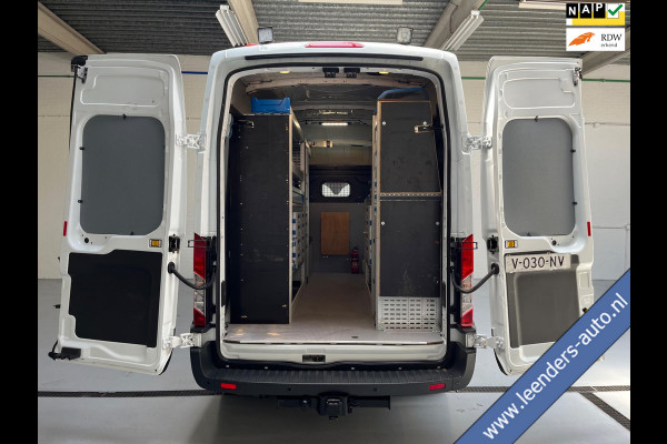 Ford Transit 350 SERVICEWAGEN 2.0 TDCI 130PK EURO6 L3H3 VICTRON V230 SORTIMO INRICHTING AIRCO STANDKACHEL TREKHAAK RIJKLAARPRIJS!