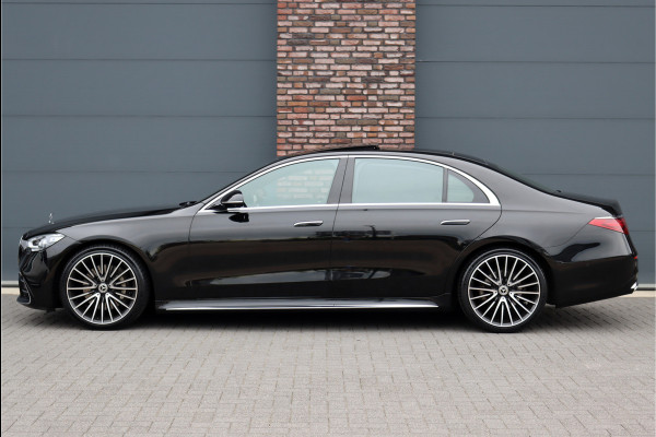 Mercedes-Benz S-Klasse 450 4-MATIC Lang AMG Line Aut9 | Achterasbesturing | Airmatic | Chauffeurspakket | Distronic+ | Entertainment Achter | 3D-Display | Stoelventilatie V+A | Massage | HUD | Zonwering |