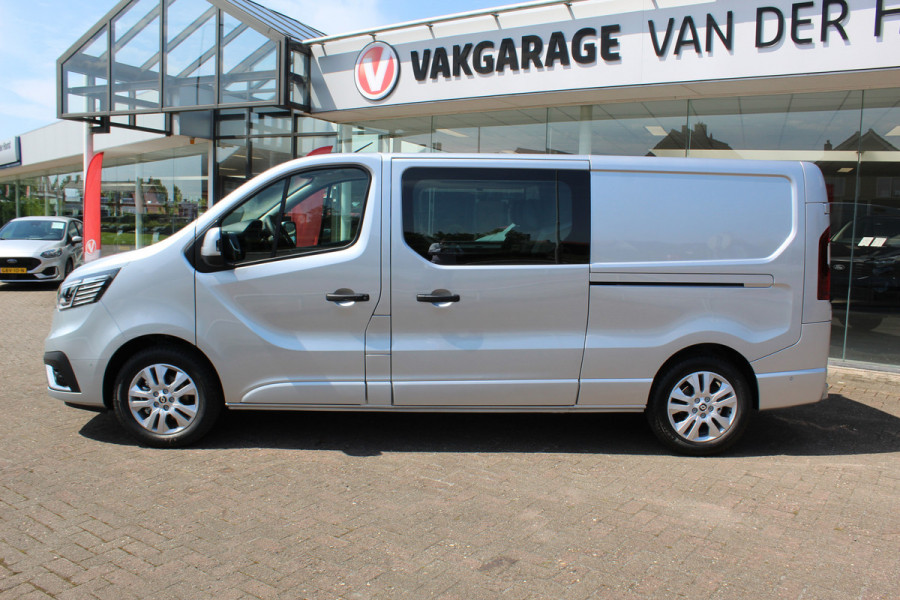 Renault Trafic 2.0-170pk dCi T29 L2H1 Luxe dubbele cabine AUTOMAAT. Zeer luxe Renault Trafic dubbele cabine. Volautm. airco, navigatie, telefoonvoorb., metallic lak, LM wielen, schuifdeur li.+re., armsteunen li.+re voor, Isofix etc, etc