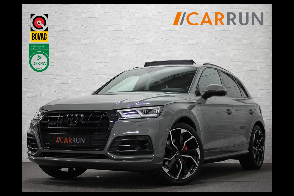 Audi Q5 TFSIe S-Line Luchtvering | 360 View | ACC | RS-Leder | B&O Sound | Head-Up | Panorama | Memory | Tour-Pakket | Matrix-LED | Keyless-Go | Standkachel | Carplay | Virtual-Cockpit | Sfeerverlichting | DAB | 3-Zone Clima | MMI+ Navi |