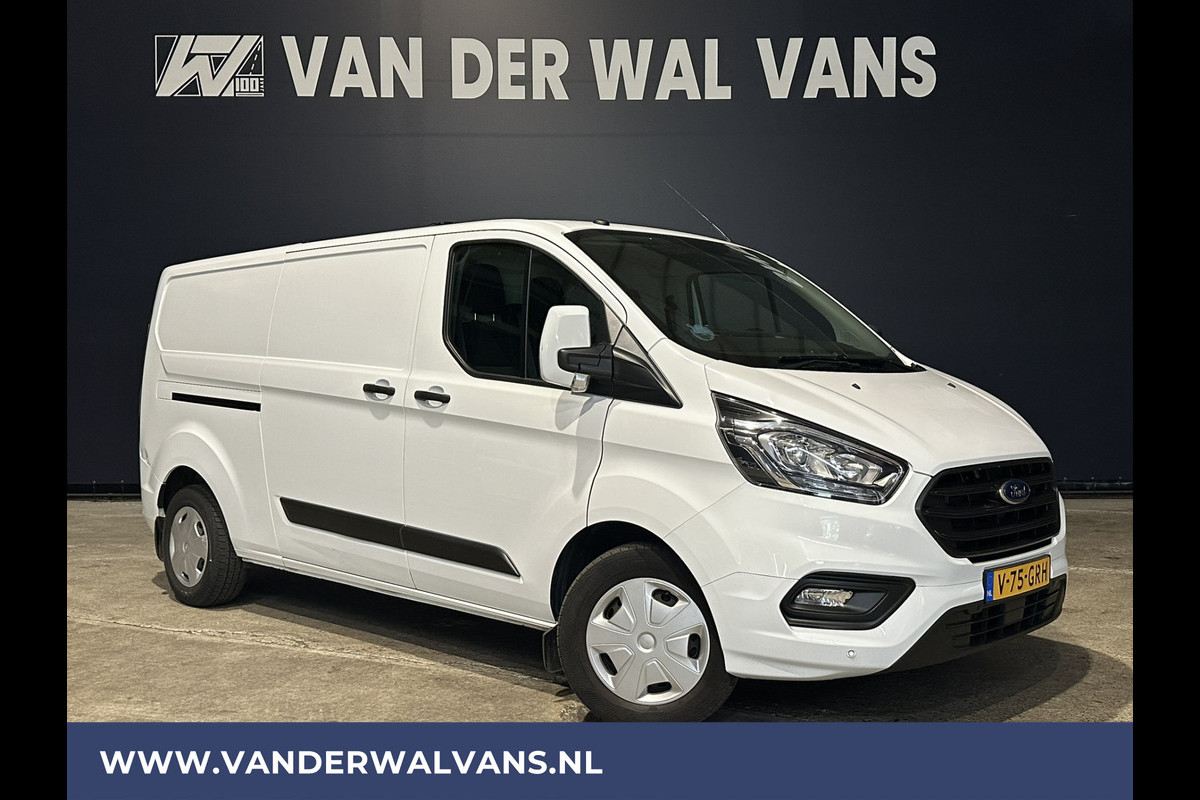 Ford Transit Custom 2.0 TDCI 130pk L2H1 Euro6 Airco | 2800kg Trekgewicht | Dakdragers Inklapbaar cruisecontrol, parkeersensoren, 3 zits, verwarmde voorruit