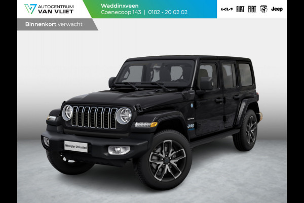 Jeep Wrangler Unlimited 4xe 380 Sahara | Dual Top Pack | 20" | Stoel&Stuur Verwarm. | 12,3" Navi | Adapt. Cruise | Alpine Audio