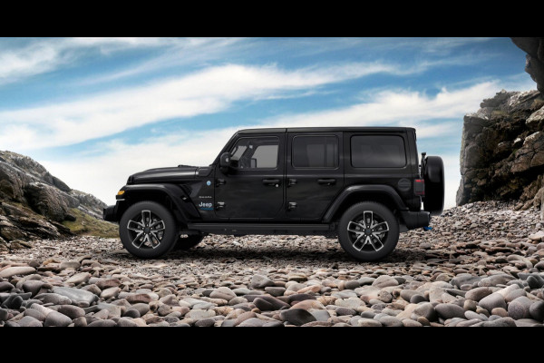 Jeep Wrangler Unlimited 4xe 380 Sahara | Dual Top Pack | 20" | Stoel&Stuur Verwarm. | 12,3" Navi | Adapt. Cruise | Alpine Audio