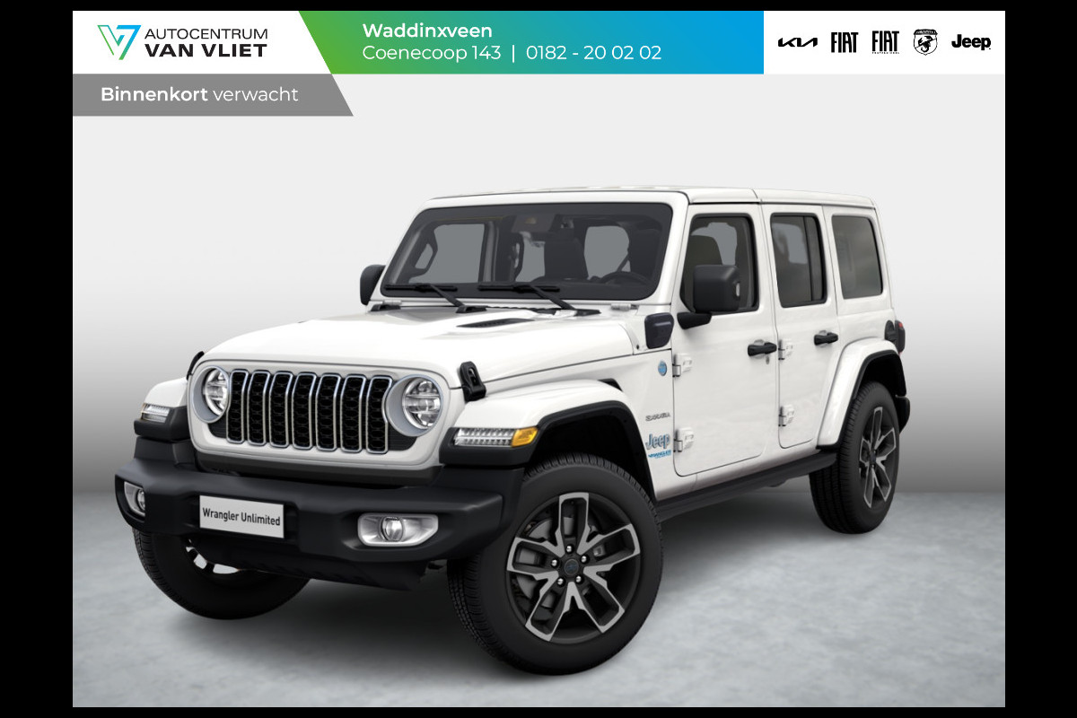 Jeep Wrangler Unlimited 4xe 380 Sahara | 20" | Stoel&Stuur Verwarm. | 12,3" Navi | Adapt. Cruise | Alpine Audio