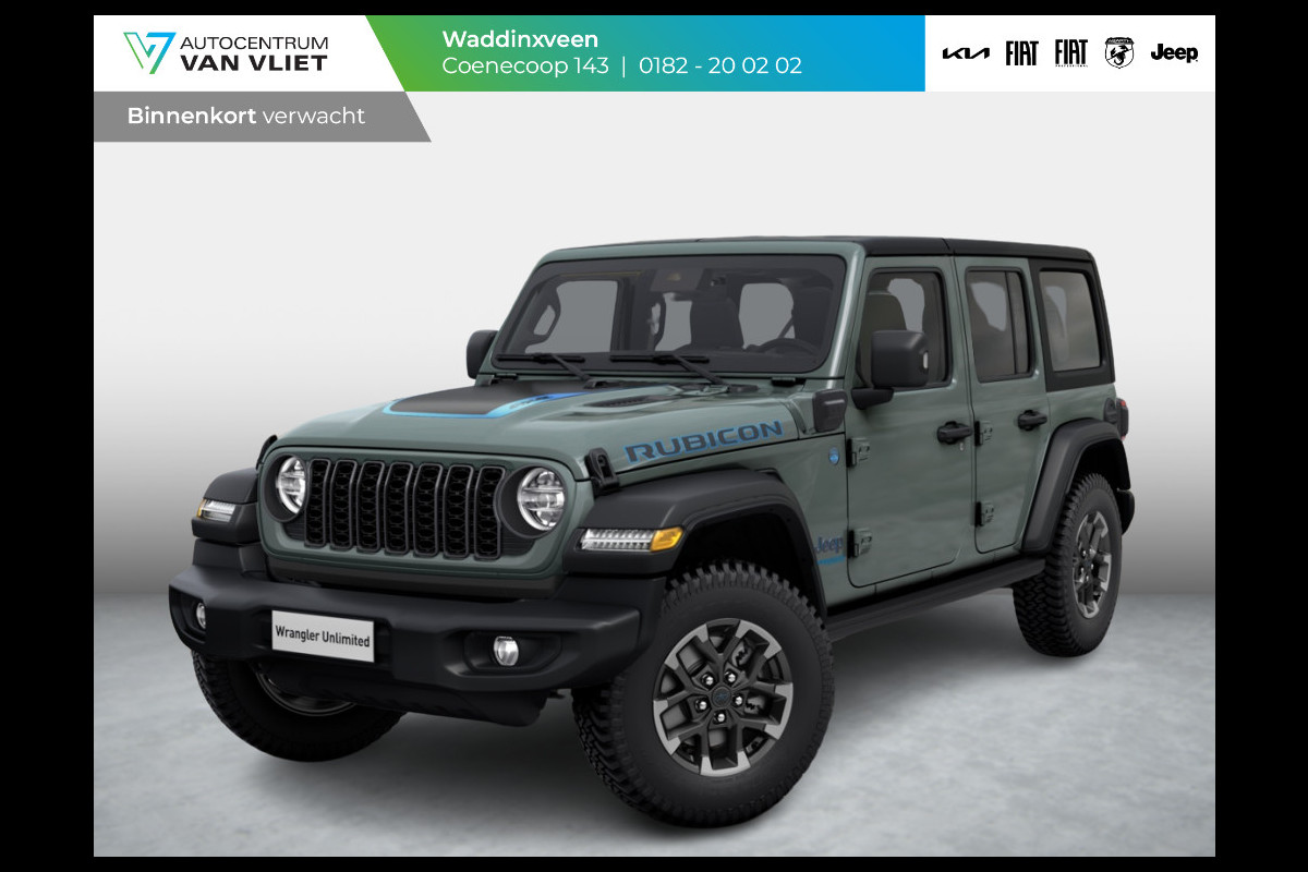 Jeep Wrangler Unlimited 4xe 380 Rubicon | Rock-Trac full time 4WD systeem | 17" | Stoel&Stuur Verwarm. | 12,3" Navi | Adapt. Cruise | Alpine Audio