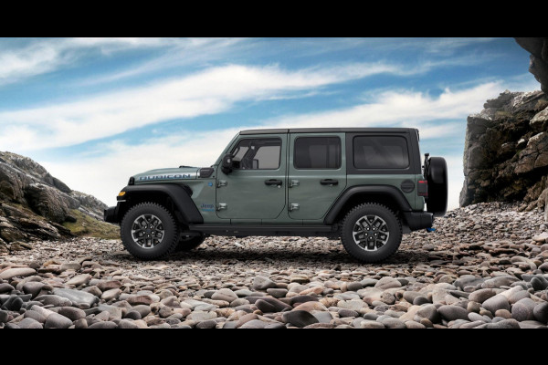 Jeep Wrangler Unlimited 4xe 380 Rubicon | Rock-Trac full time 4WD systeem | 17" | Stoel&Stuur Verwarm. | 12,3" Navi | Adapt. Cruise | Alpine Audio