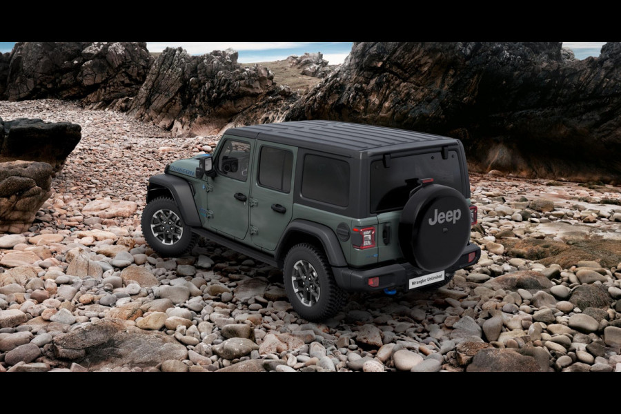 Jeep Wrangler Unlimited 4xe 380 Rubicon | Rock-Trac full time 4WD systeem | 17" | Stoel&Stuur Verwarm. | 12,3" Navi | Adapt. Cruise | Alpine Audio