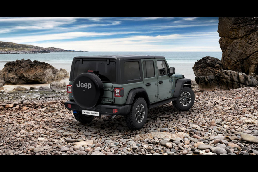 Jeep Wrangler Unlimited 4xe 380 Rubicon | Rock-Trac full time 4WD systeem | 17" | Stoel&Stuur Verwarm. | 12,3" Navi | Adapt. Cruise | Alpine Audio