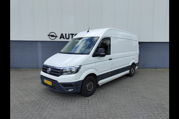 Volkswagen Crafter 2.0TDI L2H2 3-Zits NWE MODEL Airco Navi PDC v+a DAB+ Betonplex Vloer + Betimmering Bluetooth Cruise Control Lichtsensor Elec.-ra 6-bak Zeer compleet Lage km stand!