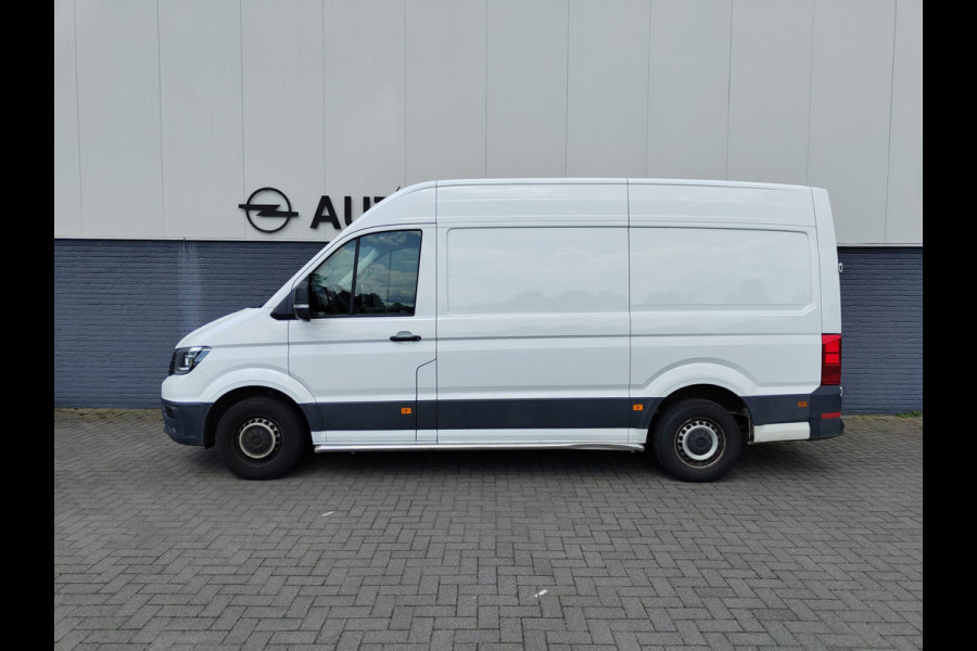 Volkswagen Crafter 2.0TDI L2H2 3-Zits NWE MODEL Airco Navi PDC v+a DAB+ Betonplex Vloer + Betimmering Bluetooth Cruise Control Lichtsensor Elec.-ra 6-bak Zeer compleet Lage km stand!