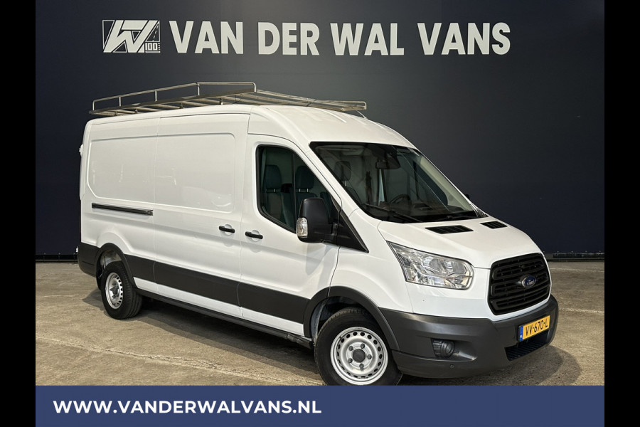 Ford Transit 2.2 TDCI 126pk L3H2 Airco | Imperiaal | Trekhaak | Parkeersensoren | Camera Trap, Bijrijdersbank