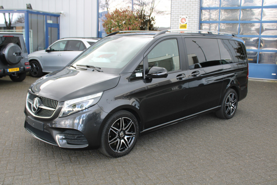 Mercedes-Benz V-Klasse V300d Lang AMG line, 2500 kg trekhaak, Zwart leder