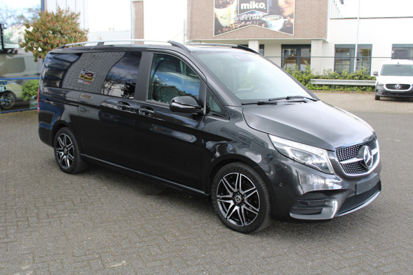 Mercedes-Benz V-Klasse V300d Lang AMG line, 2500 kg trekhaak, Zwart leder