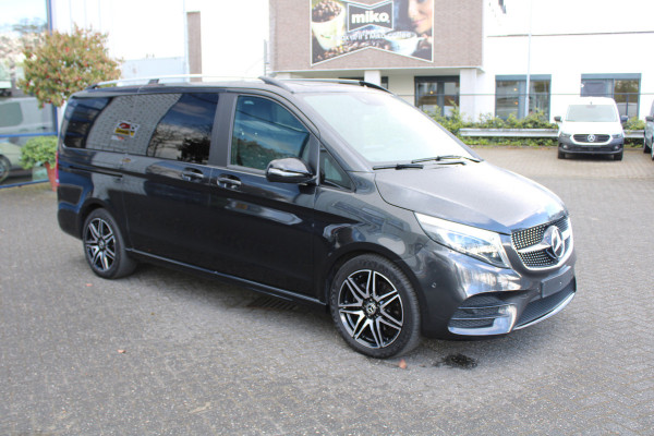 Mercedes-Benz V-Klasse V300d Lang AMG line, 2500 kg trekhaak, Zwart leder