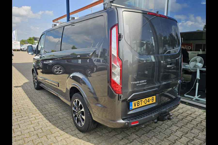 Ford Transit Custom 320 2.0 TDCI L2H1 Sport 185 pk Automaat | Cruise control | Navigatie | Lane assist | Half leder | Stoelverwarming | Airco | Trekhaak | Zéér compleet!