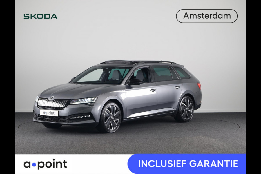 Škoda Superb Combi 1.4 TSI iV Sportline Business 218 pk Automaat (DSG) | Verlengde garantie | Navigatie | Panoramadak | Parkeersensoren | Achteruitrijcamera | Adaptieve cruise control |