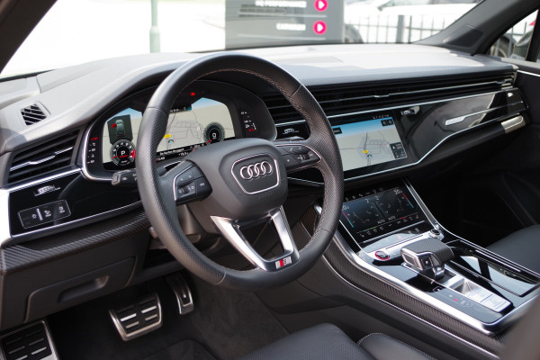 Audi Q7 4.0 TFSI SQ7 507 PK V8 Quattro 7p, *GRIJS-KENTEKEN* RS-Sportstoelen, Elek. Trekhaak, 4-Wielsturing, Laser-LED, Stoelkoeling & Ma