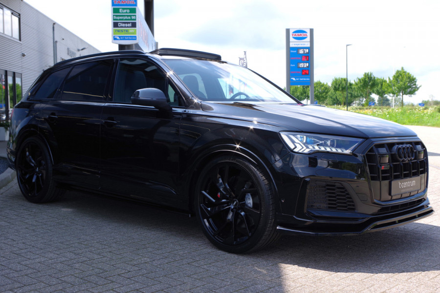 Audi Q7 4.0 TFSI SQ7 507 PK V8 Quattro 7p, *GRIJS-KENTEKEN* RS-Sportstoelen, Elek. Trekhaak, 4-Wielsturing, Laser-LED, Stoelkoeling & Ma