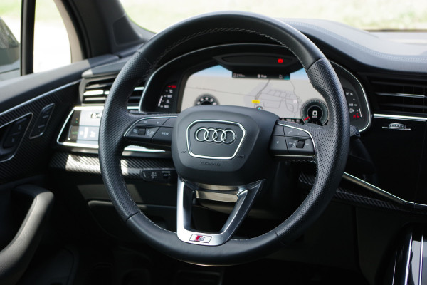 Audi Q7 4.0 TFSI SQ7 507 PK V8 Quattro 7p, *GRIJS-KENTEKEN* RS-Sportstoelen, Elek. Trekhaak, 4-Wielsturing, Laser-LED, Stoelkoeling & Ma