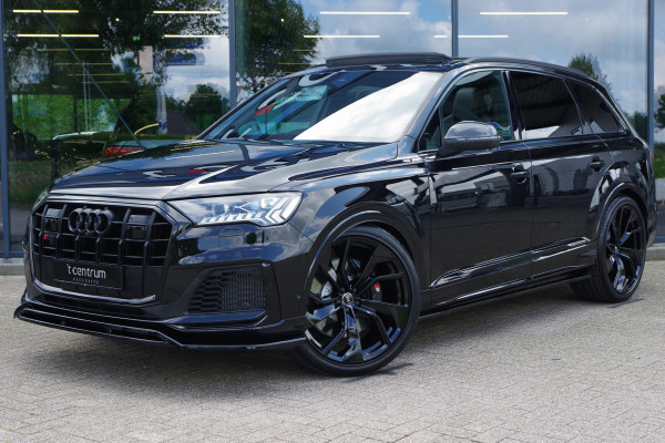 Audi Q7 4.0 TFSI SQ7 507 PK V8 Quattro 7p, *GRIJS-KENTEKEN* RS-Sportstoelen, Elek. Trekhaak, 4-Wielsturing, Laser-LED, Stoelkoeling & Ma