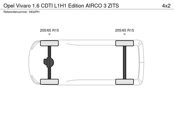 Opel Vivaro 1.6 CDTI L1H1 Edition AIRCO 3 ZITS