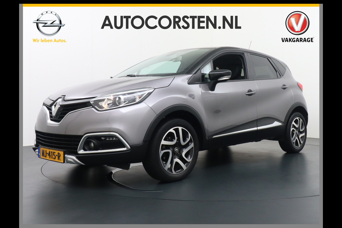 Renault Captur T120 pk AUT.6 Navi Camera Trekhaak PDC ECC MultiMedia R-Link+TouchScreen Keyless-Open/Start 17"LM Leer Stoel-verwarmd LED 1.2 TC ESP Hill-Holdf Isofix DAB Elektr.Verwarmde/Verstelbare/inklapbare-Spiegels Licht+Regensensor EBD ChroomPack LED Adaptive Mistlampen  Pack Look Automaat ESM VoiceCommand CruiseContr. Orig.NLse auto