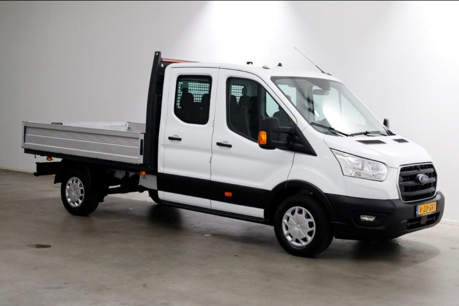 Ford Transit 350 2.0 TDCI 130pk L3H1 D.C. Trend Open Laadbak Trehaak 2800kg 11-2021