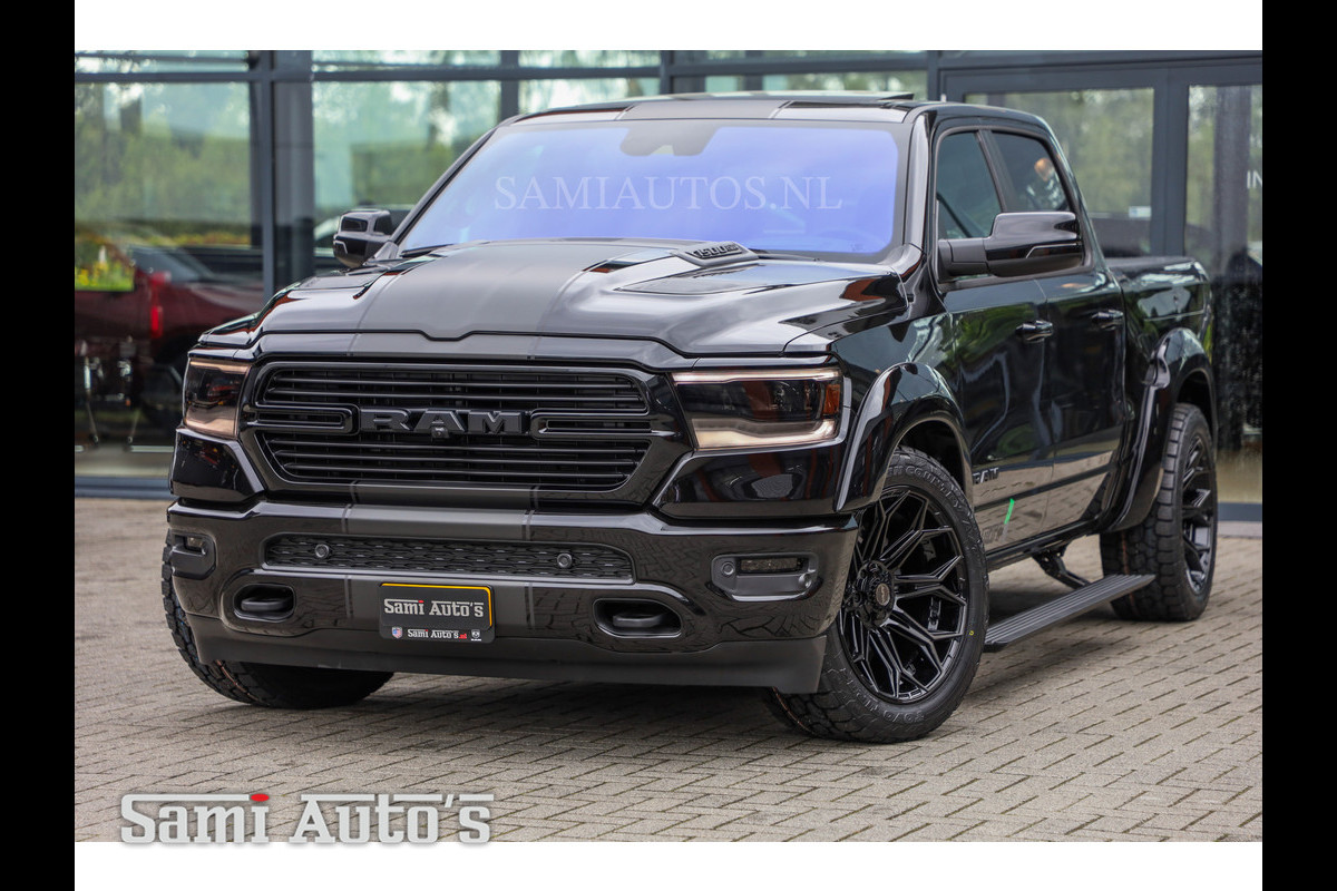 Dodge Ram 1500 BOM VOL RAMBOX NIGHT 2024 | DIGITAL CLUSTER | LUCHTVERING | LPG | PANODAK | ADAPTIVE CRUISE | 360 CAM | LARAMIE NIGHT | 5.7 V8 HEMI 402PK 4WD | CREW CAB | DUBBELE CABINE | 5 PERSOONS | GRIJSKENTEKEN | VOORRAAD NR 2013 - 1637