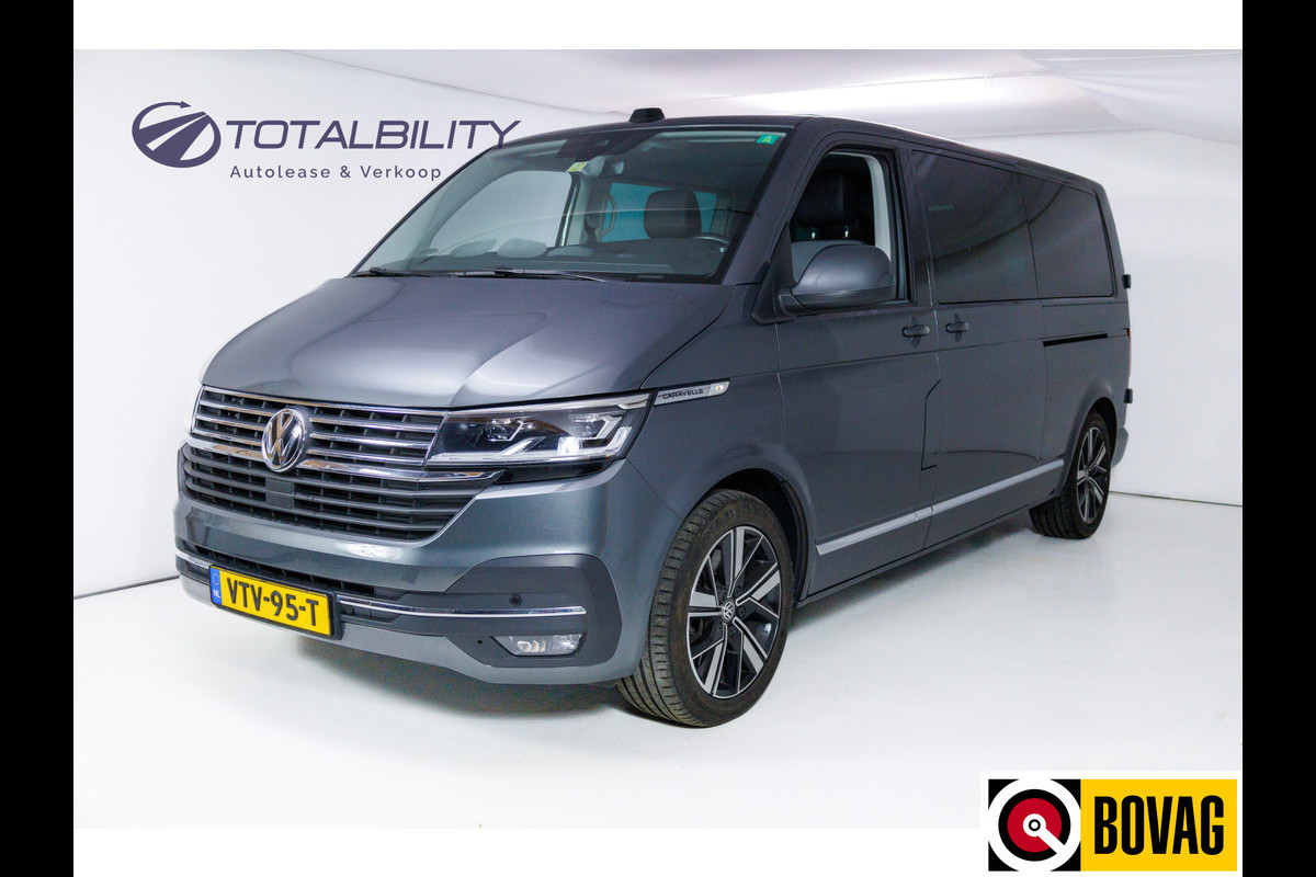 Volkswagen Transporter 2.0 TDI L2H1 32 DC Caravelle Highline 204 pk Electrische schuifdeur l+r, Leer, Afn.trekhaak, Verlaagd, Navigatie, Camera, 18 inch