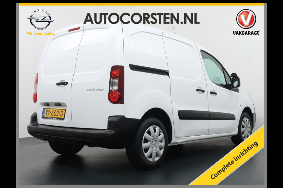 Peugeot Partner HDI 90PK XR BEKS Lades Inrichting Schuifdeur Rechts Airco PDC Cruise Control Bluetooth carkit Elec. Ramen Centrale Vergrendeling Org. NL Auto